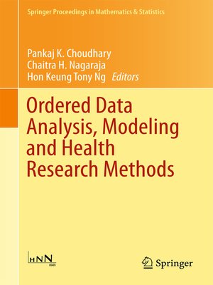 cover image of Ordered Data Analysis, Modeling and Health Research Methods